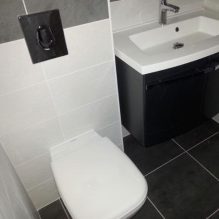 toilette carrelage blanc noir