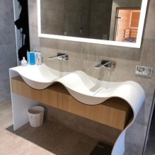 Salle de bain vasque moderne miroir